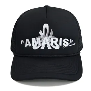 Wholesale Short Foam Plain Trucker Cap Mesh Hat for thumbnail-1