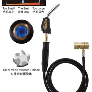WH‑SS Self‑Igniting MAPP Gas Hose Torch Flexible High‑Pressure Extension Soldering Torch thumbnail-1