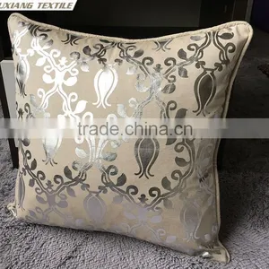 Foil Print Faux Linen Cushion for Home thumbnail-2