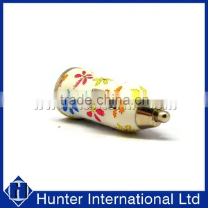 OEM Floral Design Single USB Bullet Car Charger thumbnail-4