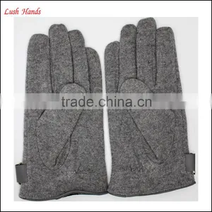 Ladies Grey Woolen Gloves With Three Stitches thumbnail-1