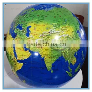 Inflatable World Map Beach Ball, Pvc Inflatable World Map Ball With Hook thumbnail-4