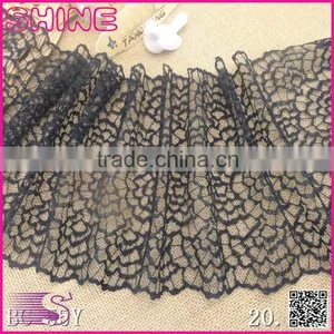 2016 New Fashion Black White Stock 8.26" Nylon Lace for Wedding Dress Lace/sexy Lace/Trimming Lace Fabric thumbnail-1