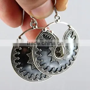 Vintage Oxidized 925 Sterling Silver Earring, 925 Stamped Silver Jewelry, Buy Silver Jewelry thumbnail-6