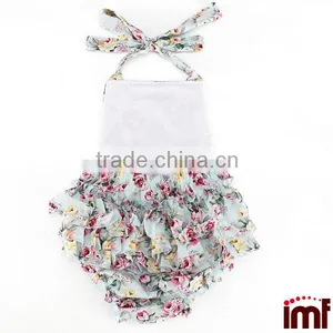 Little Flower Ruffled Baby Girl Romper thumbnail-2