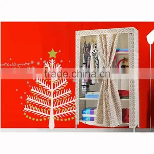 Folding Oxford Cloth Storage Steel Portable Wardrobe thumbnail-1