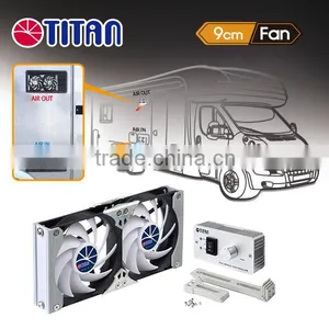 Portable Camping Car Aluminum Rack 12V 90mm Air Cooling Ventilation Fan thumbnail-1