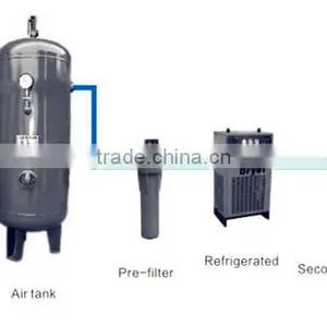 8 Bar 130 CFM Variable Frequency Screw Air Compressor Belt Drive High Efficiency With Dryer and Filter thumbnail-1