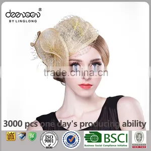 Hair Sinamay Fascinator Hats for Women Sinamay Church Hat Supplier's Choice thumbnail-1