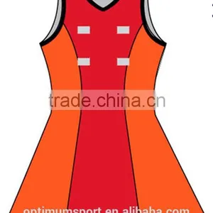 Custom Low Price Polyester Sublimation Netball Dress thumbnail-1