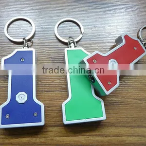 Promotion Key Shape Mini LED Flashlight Keychain thumbnail-3