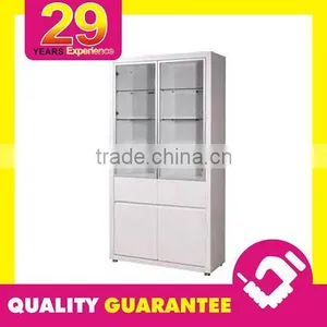 29 Years Fabrication Service Movable HDF Wood Shelves Display Stand With Wheel thumbnail-2