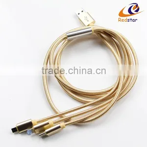 3.2A Fast Charging 3 in 1 Multiple Braided USB Cable thumbnail-5