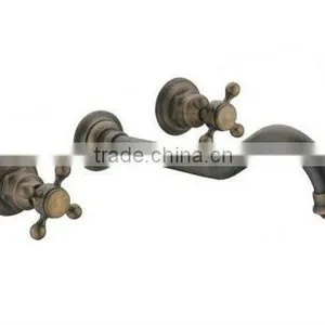 Wall Mount Antique Brass Bathtub Shower Faucets QH001-22A thumbnail-1