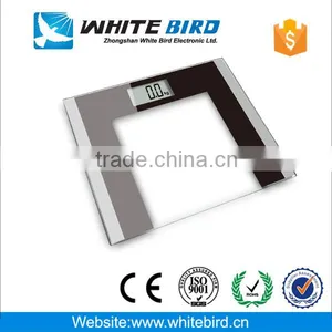 NEW DIGITAL ELECTRONIC SLIM GLASS BODY FAT/HYDRATION LCD BATHROOM WEIGHING SCALE thumbnail-1