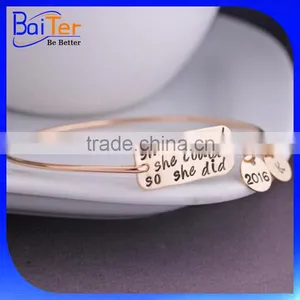 Hot Sale Personalize Stainless Steel 925 Sterling Silver Disc Bangles Bracelets Wholesale Quality Choice thumbnail-3