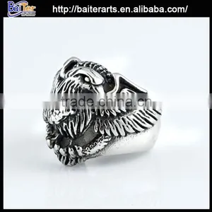 Retro Titanium 316L Stainless Steel Spikes Titanium Rings thumbnail-4