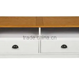 CD & TV Wooden Display Table With 2 Drawers thumbnail-1