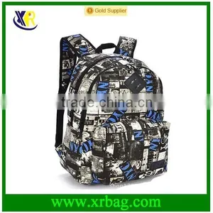 2015 Full Print Canvas School Bag Backpack for Girls thumbnail-1