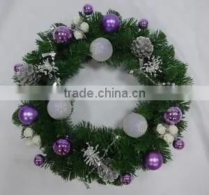 Hot Selling Green Pvc Decoration Xmas Wreath thumbnail-1
