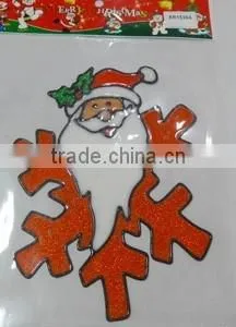High Quality Santa Claus PVC Sticker For Window /Door Decoration thumbnail-4