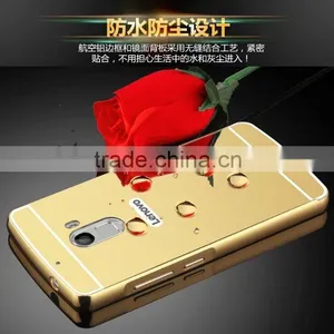 High Quality Metal Aluminum Bumper Mirror Cell Phone Back Cover Case For Lenovo K4 thumbnail-1