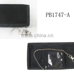 China Supplier Leather Purse Fashion Design Wallet Leather Purses With Chain thumbnail-1
