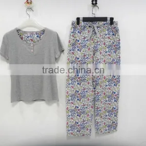 Leisure Coat Draw String Pants Grid Pajamas Women thumbnail-2