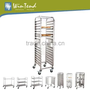 Kitchen Bread Wire Storage Basket Trolley Wire Basket With Wheels thumbnail-3