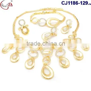 CJ1186-22 China Supplier Latest Design Top Grade Quality 18k African Jewelry Sets Dubai thumbnail-3