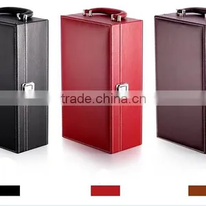 Luxury PU Leather Wine Gift Box Set With Foam Insert thumbnail-2