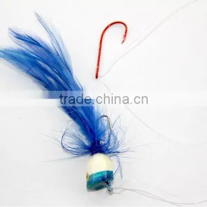 SURF POP RIG BLUE 1/0 FLOAT HOOK BAITED HOOK B/HOLDER 30LB thumbnail-3