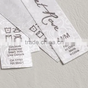 Woven Satin Ribbon Double Printed Swimwear Clothing Care Label thumbnail-3