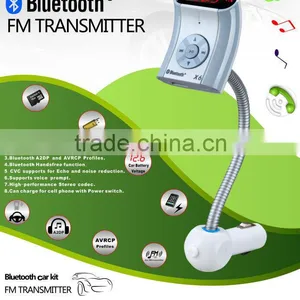 Bluetooth Car Kit With Steering Wheel Remote Control and MP3 USB SD FM Transmitter thumbnail-1