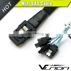 MINI SAS SFF-8087 To 4 SATA 90 Degree Angled Type HDD Cable 100cm thumbnail-5