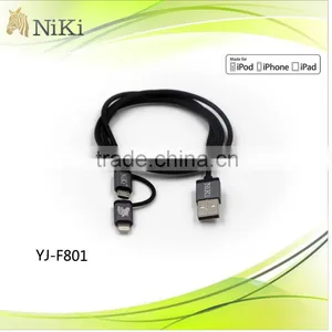 2015 Most Popular 2in1 USB Date Cable for Iphone and Android thumbnail-1