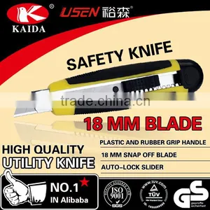 Stationery 18 mm Sliding Blade Plastic With Rubber Grip Handle Utility Knife thumbnail-2