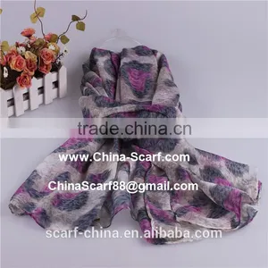 Wholesale Voile Leopard Scarf thumbnail-3