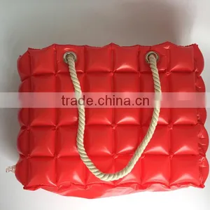 Red Inflatable PVC Air Bubble Beach Bag for Beach Leisure thumbnail-3