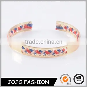 2016 Latest Men's And Women Stainless Steel Silver Plated Cable Bangle Bracelets Set thumbnail-1