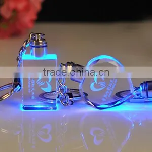 Promotional Gift Transaprent Crystal Glass Blank Keychain thumbnail-4