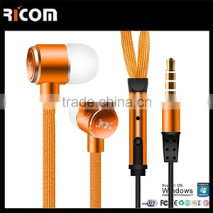 Hot Sell HIFI Stereo Shoelace Earphone Design With 3.5DC and With Microphone--EO3031B thumbnail-3