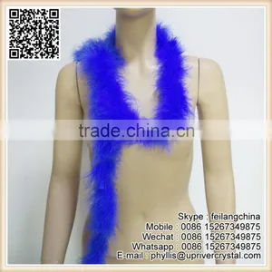 Wholesale Price Christmas Tree Royal Bleached Fluffy Feather Boa thumbnail-1