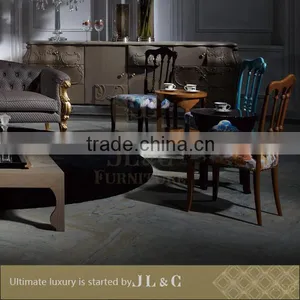 Luxury Piano Painting Purple Lacquer Wooden TeaTable High-end Furniture Manufacturer From China AT00-42 JL&C Furniture thumbnail-1