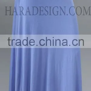 Plain Long Skirt in Knit Fabric thumbnail-1