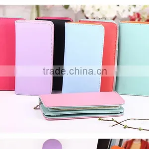 Ladys Top Brand Custom Logo Lady Leather Zipper Wallet .zippered Ladies Leather Wallet, Leather Wallet Ladies Multicolor Famous thumbnail-1