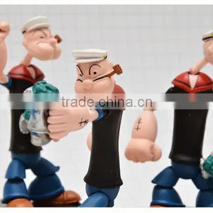 PVC High Quality Popeye Movable Action Figures /American Anmie Action Figures /OEM ODM Are Welcome thumbnail-1