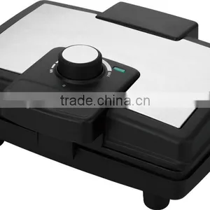 Selling on TV 2 Slice SS Cover Electric Non-stick Coating Bread Waffle Maker thumbnail-3