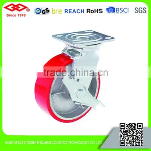 100mm-200mm Heavy Duty Roller Bearing Casters With Cast Iron Center thumbnail-4