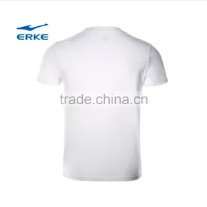 ERKE Wholesale Casual Style Summer White Printed Letters Round Neck Mens Cotton t Shirt thumbnail-3